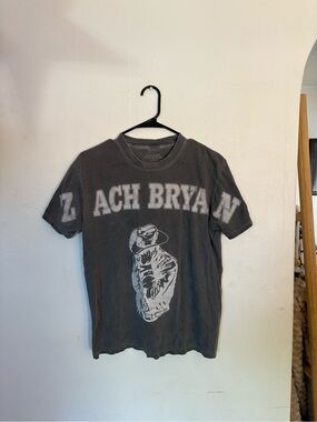 Zach Bryan Gray Graphic T Shirt - Rare Official Tour Merch - Medium